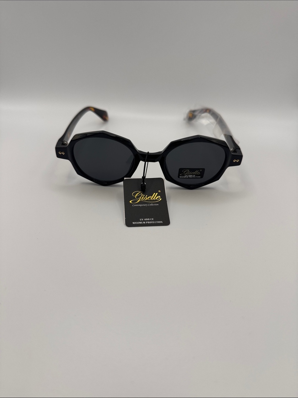 Giselle Black Geometric Sunglasses